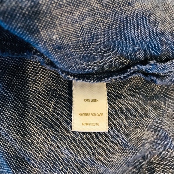 ❌SOLD Garnet Hill | Linen Shirt Dress - Picture 5 of 5